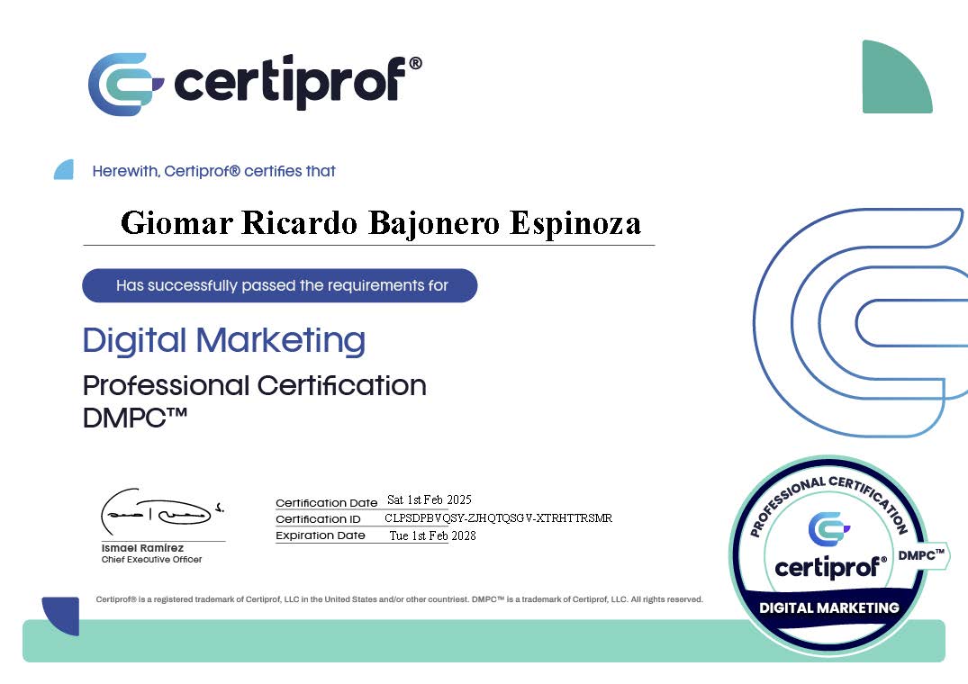 Certificado DMPC